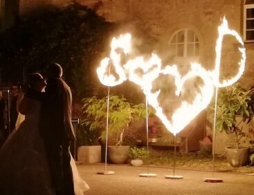 Feuershow zur Hochzeit